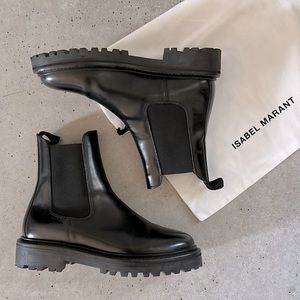 Isabel Marant black patent leather Chelsea boot, size 39 EUR = 8/8.5 US